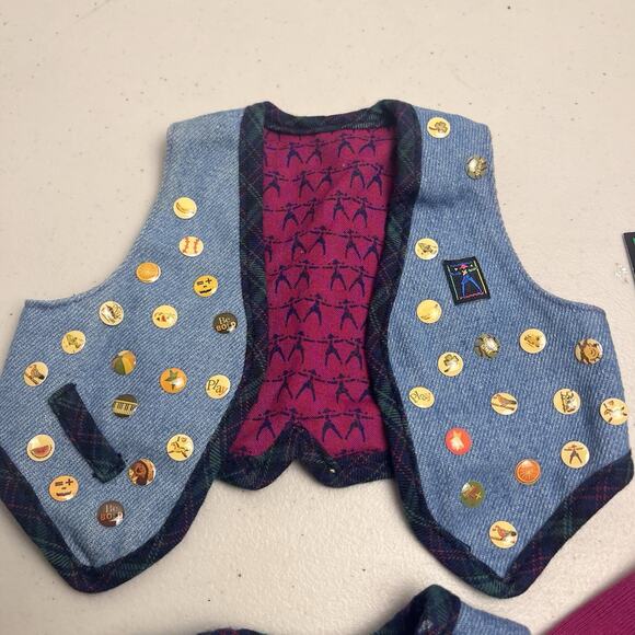 American Girl 1995 Pleasant Co Jean Vest & Legging Outfit 7 Pc Lot Vintage 1995 - Picture 5 of 16